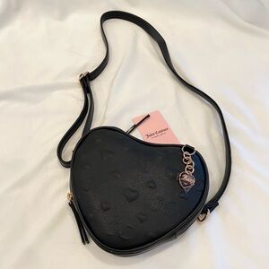 NWT Juicy Couture Heart ❤️ Shaped “Colorful Love Crossbody” in Black